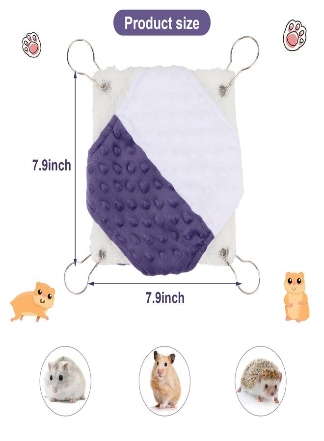 Reshiho 7.9x7.9Inch Guinea Pig Hammock, Rat Hammock & Ferret Hammock for Cage - Small Animal Hanging Bed with Metal Hooks for Chinchilla, Sugar Glider, Parrot (Bunk Bed Design,Small) - Image 2